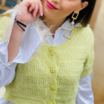 LIME CROP CARDIGAN