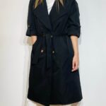 Black Long Gabardine Coat