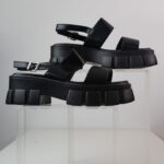 Flatform Black Foam Sandals