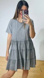 Gray Mini Dress - Image 4