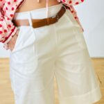White Long Safari Shorts