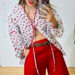 Red Long Safari Shorts