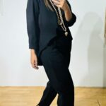 Louanna Black Buttoned Set