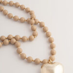 Golden Heart Pearl Necklace