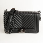 Black Eco-Leather Flap Bag