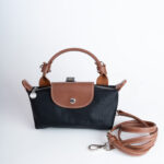 Brown Eco Leather Mini Bag - Black