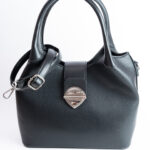 Black Eco-Leather Diamond Shape Bag