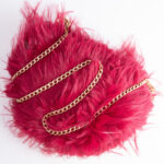 Burgundy Eco Fur Bag