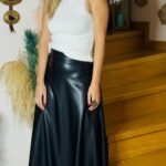 Bradshaw Leather Skirt Black