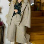Pied de Poule Blazer Ochra