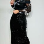 Vera Black Shiny Skirt