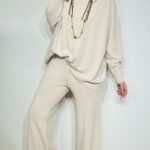 Beige Knitted Set (high-necked)