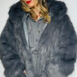 Deep Grey Fur Coat
