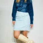 Tweed Baby Blue Skrit