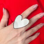 White Heart Ring