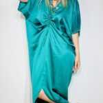 Aqua Silky Dress LUMINA