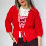 Red Knitted Cardigan
