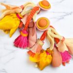 Handmade Orange Crazy Earrings