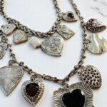 Three Necklaces Silver Hearts