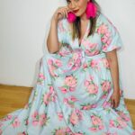 Aqua Toulipes Flowers Dress