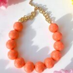 Orange Pearls Necklace