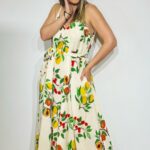 White Fruits Dress
