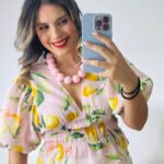 Pink Cotton Top with Lemons