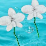 White Flower Earrings