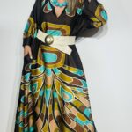 Romilia Brown Kaftan Dress