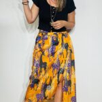 Ria Yellow Wrap Skirt