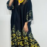 Bahamas Black Kaftan Dress