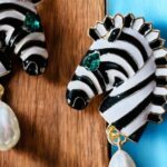 White Zebra Earrings