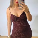 Bordeaux Leo Stretch Dress