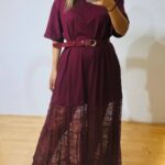 Bordeaux Lace Dress LUMINA