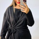 Olia Grey Anthraki Set Knitted