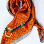 Orange Leila Silk Scarf