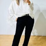 Black Anaglyfic Velvet Pant