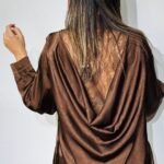 Brown Lia Satine Shirt