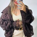 Brown Lace Βomber