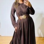 Zenia Choco Cotton Dress