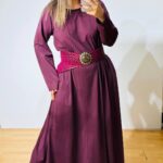 Zenia Purple Cotton Dress