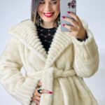 Jolie Off White Fur Coat