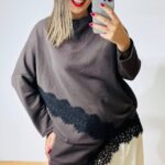 Brown Pella Lace Blouse