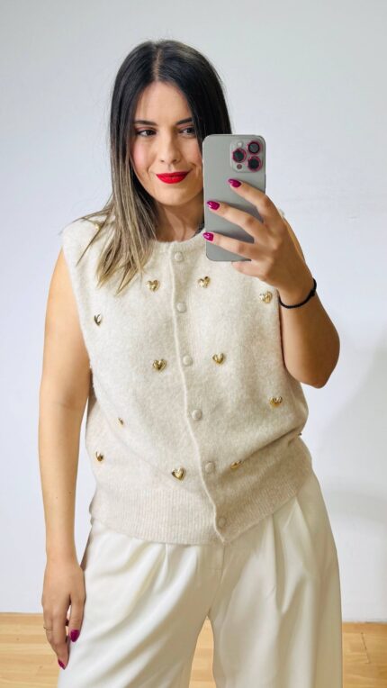 Ecrou Heart Cardigan