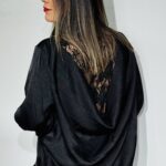 Black Lia Satine Shirt