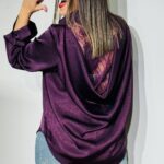Purple Lia Satine Shirt
