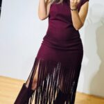 Jeda Bordeaux Dress LUMINA