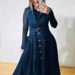 Denim Blue Black Dress