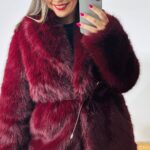 Bordeaux Fur Coat
