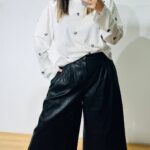 Zip Black Napa Pant